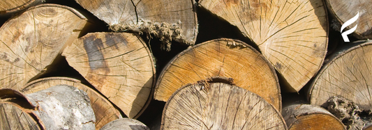 A pile of wood