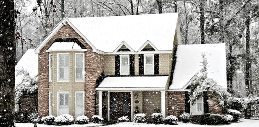 Exterior of a home in the winter